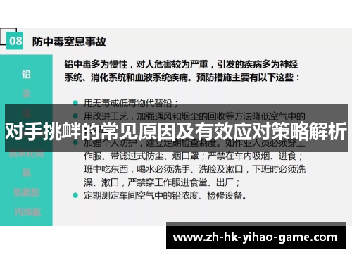 对手挑衅的常见原因及有效应对策略解析